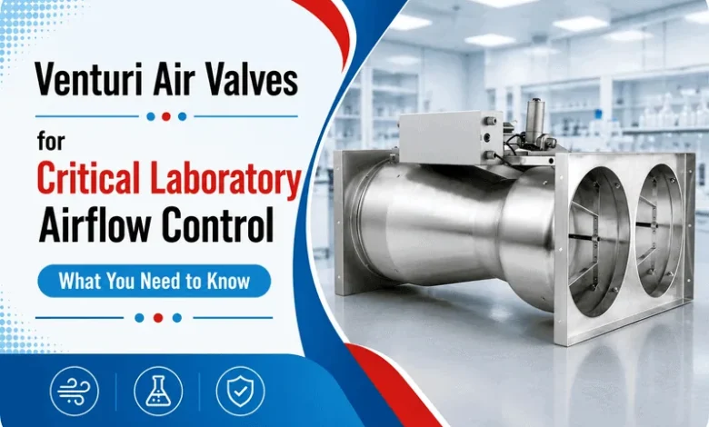 Venturi air valve for precise airflow control in critical laboratory ventilation systems